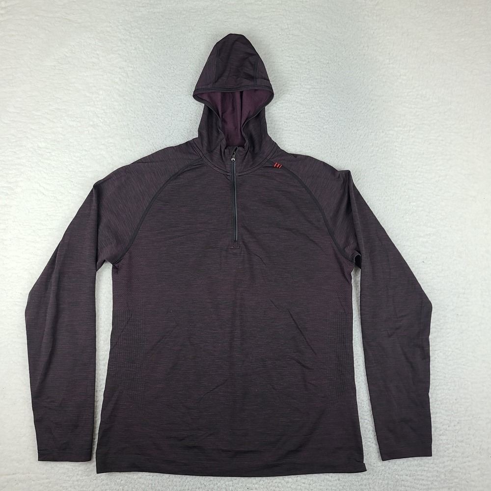 Lululemon Hoodie Mens Large Plum Purple Quarter Zip Lightweight Activewear
